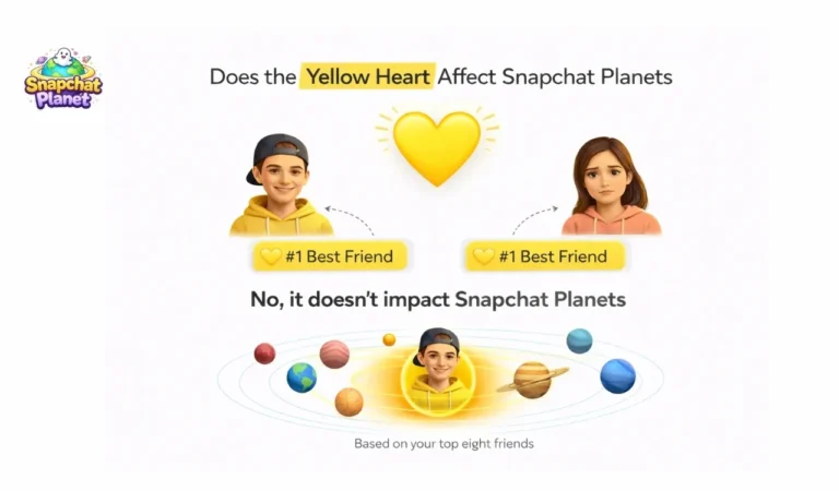 Does the Yellow Heart Affect Snapchat Planets